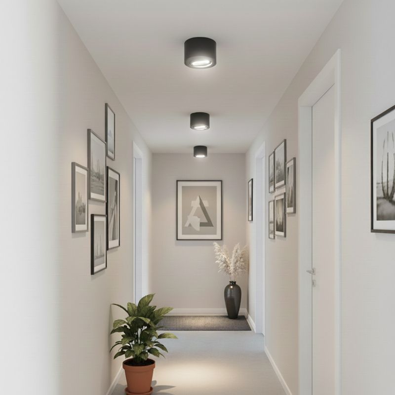 Oprawa Natynkowa Lumiled Halogenowa Spot Tuba Ruchoma Okrągła Czarna 50mm 1 szt.