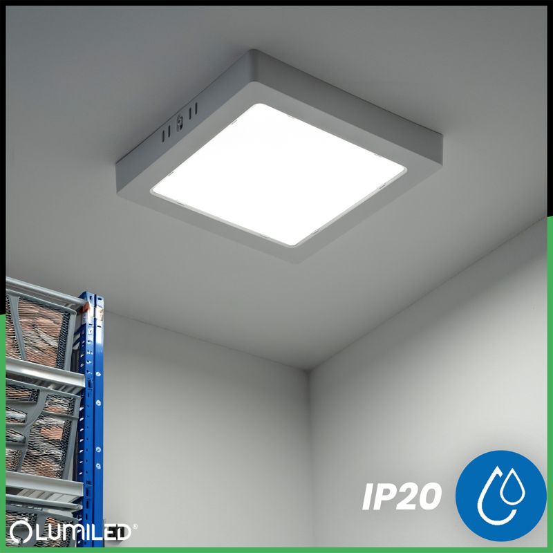 Oprawa Natynkowa Lumiled Lampa LED Sufitowa 18W Kwadrat 4000K Biała 1 szt.
