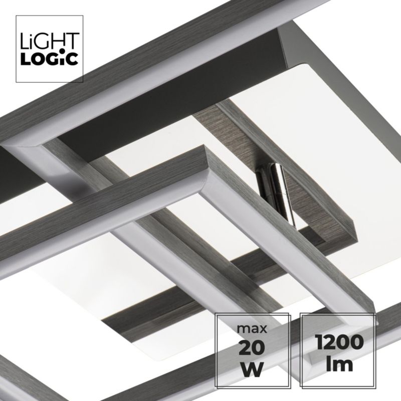Oprawa oświetleniowa LED LightLogic LL DIJON S-LEDSTEPDIM 66282  plafon ściemniacz 1200lm 1 szt.