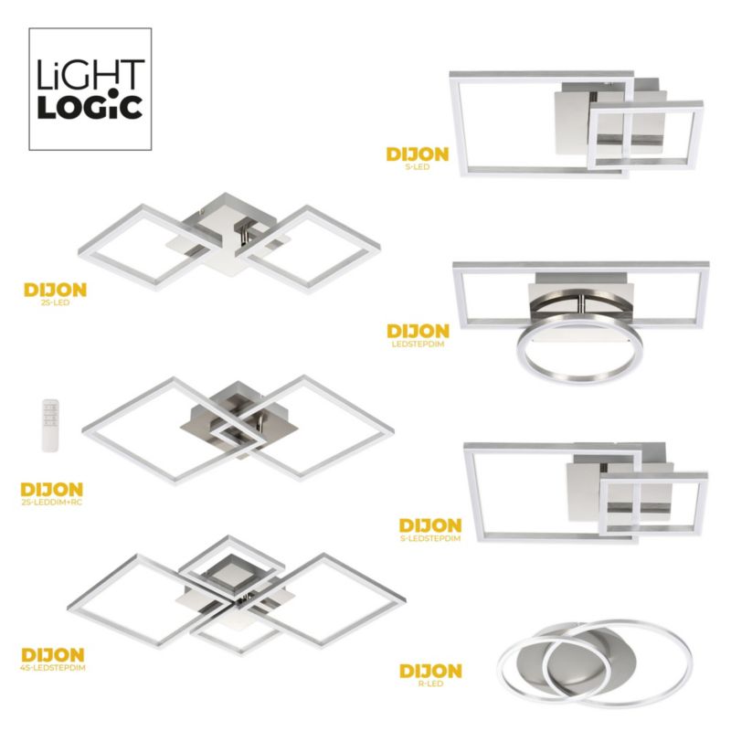Oprawa oświetleniowa LED LightLogic LL DIJON S-LEDSTEPDIM 66282  plafon ściemniacz 1200lm 1 szt.
