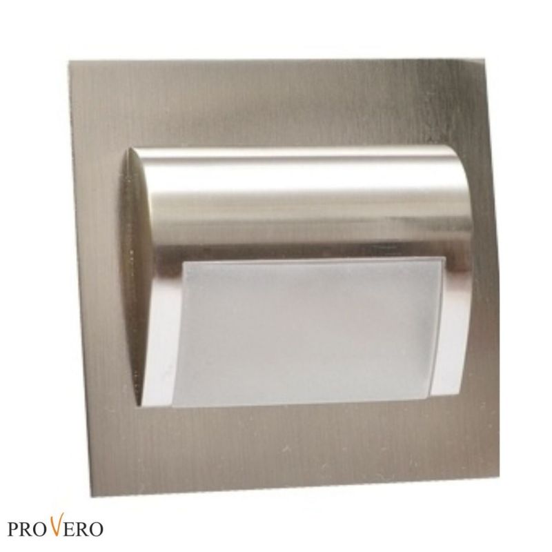Oprawa oświetleniowa schodowa IdeaLED Decorus złota satyna LED 1.2W 4000K 100lm  IP20 wym: 2,8 x 7,3 x 7,3 cm kwadratowa - 1 szt.
