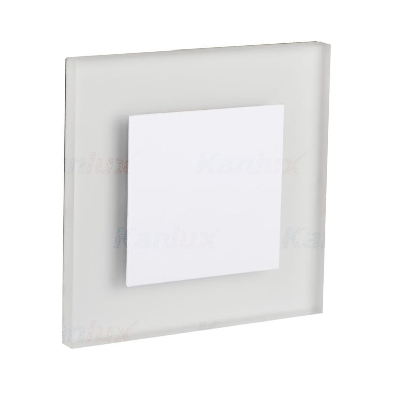 Oprawa oświetleniowa schodowa Kanlux Apus biała LED 0.8W 4000K 14lm  IP20 wym: 7,5 x 2,3 cm kwadratowa - 1 szt.
