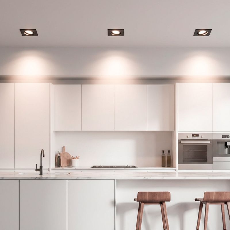 Oprawa Podtynkowa Lumiled Halogenowa Ruchoma GU10 Kwadrat Czarna 1 szt.