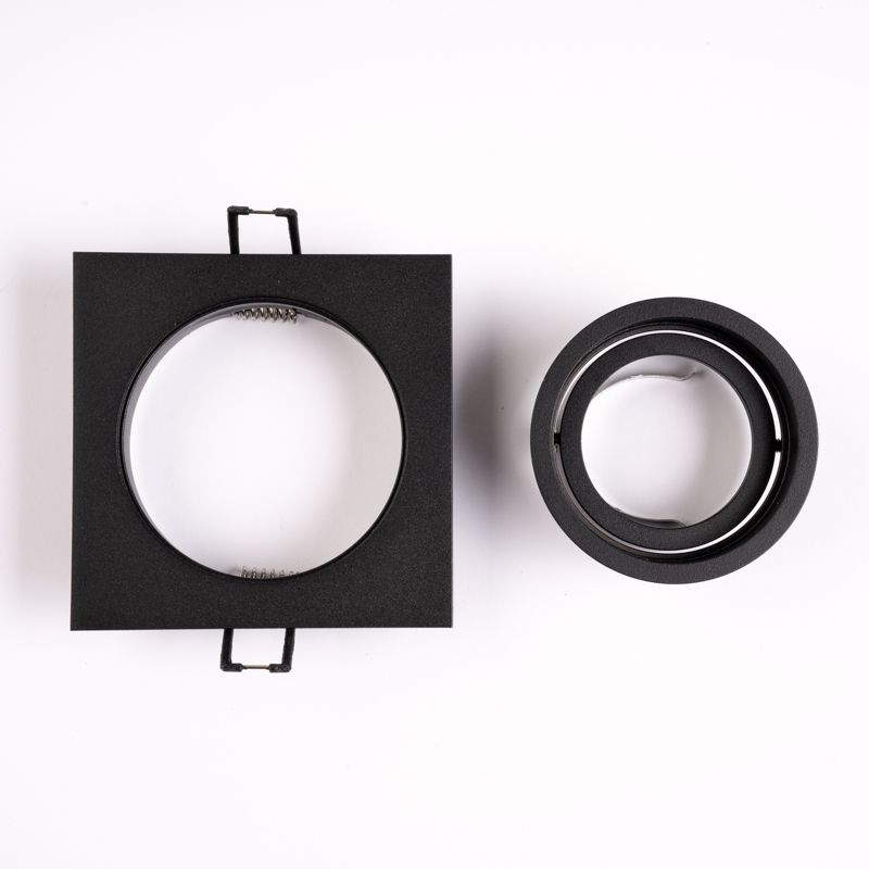 Oprawa Podtynkowa Lumiled Halogenowa Ruchoma GU10 Kwadrat Czarna 1 szt.