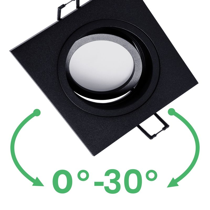 Oprawa Podtynkowa Lumiled Halogenowa Ruchoma GU10 Kwadrat Czarna 1 szt.
