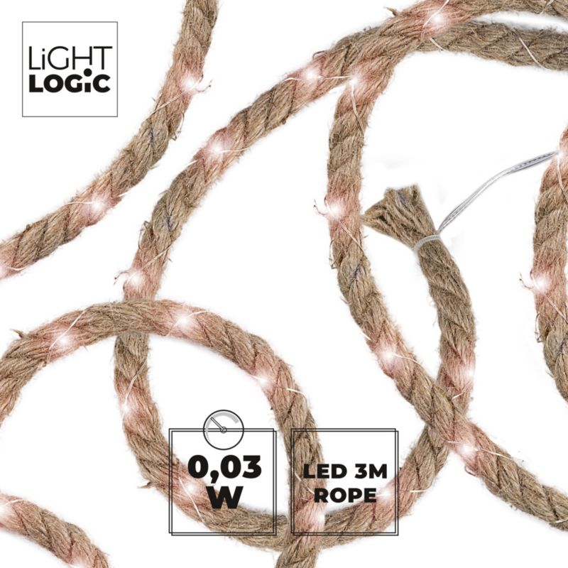 Oprawa solarna LED LL SLR LED 3M ROPE 31336 LightLogic girlanda sznur ...