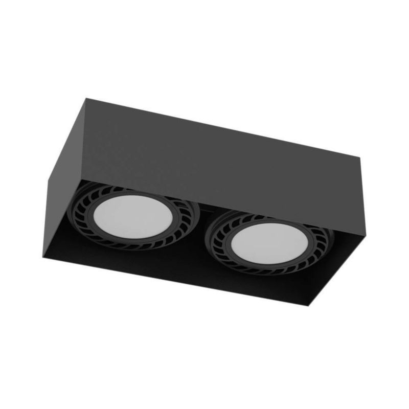 Oprawa sufitowa Brosline Cage czarny  2 x GU10 x 18W IP20 wym: 8,5 x 24,2 x 12,2 cm - 1 szt.