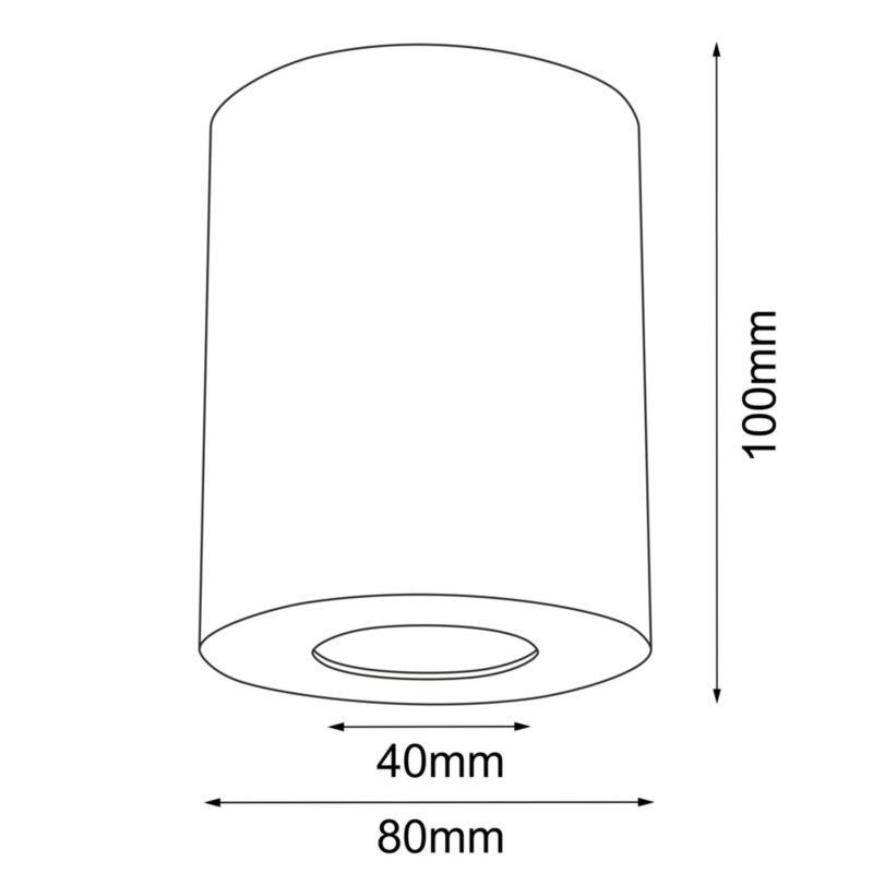 Oprawa sufitowa Brosline Point biały do łazienki 1 x GU10 x 10W IP44 wym: 10 x 8 x 8 cm - 1 szt.