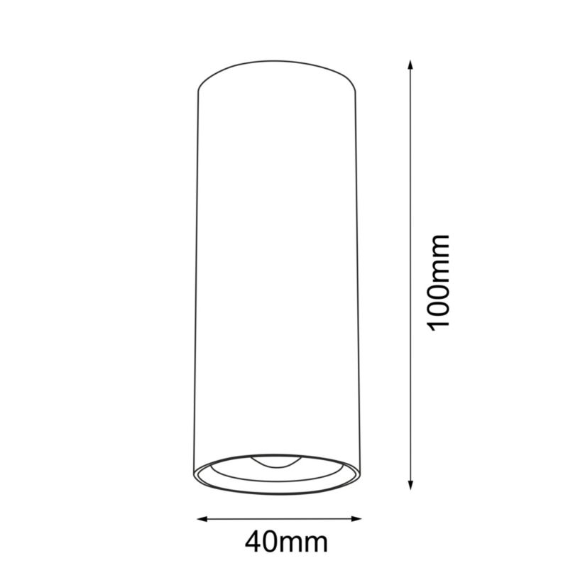 Oprawa sufitowa Brosline Point czarny  1 x GU10 x 4W IP20 wym: 10 x 4 x 4 cm - 1 szt.