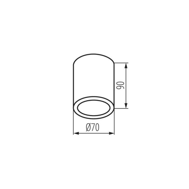 Oprawa sufitowa Kanlux Aqilo grafitowy hermetyczny 1 x GU10 x 7W IP65 wym: 9 x 7 x 7 cm - 1 szt.