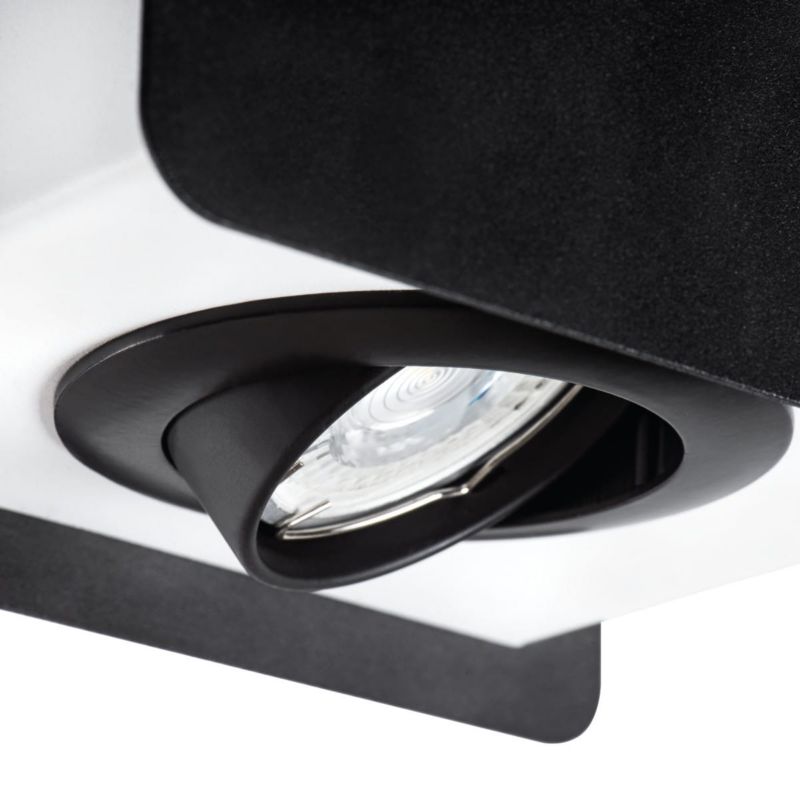 Oprawa sufitowa Kanlux Torim  czarno-biały  1 x GU10 x 35W IP20 wym: 17 x 12 cm - 1 szt.