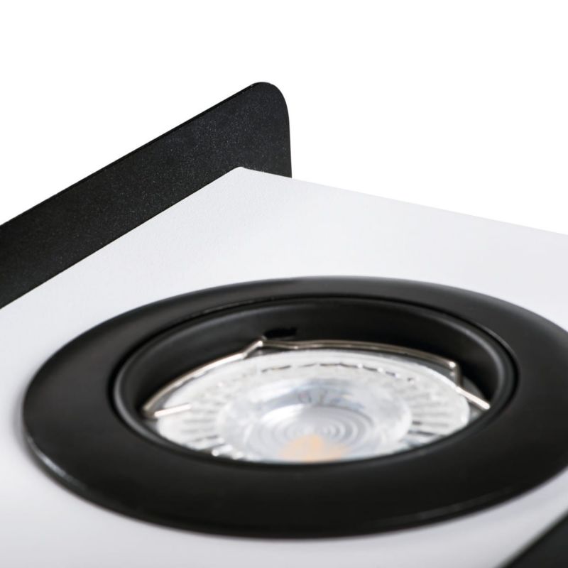 Oprawa sufitowa Kanlux Torim  czarno-biały  1 x GU10 x 35W IP20 wym: 17 x 12 cm - 1 szt.