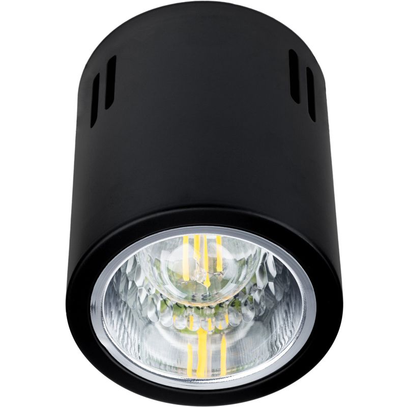 Oprawa Sufitowa Lumiled Natynkowa Stała Okrągła 10 Spot Tuba Czarna E27 1 szt.
