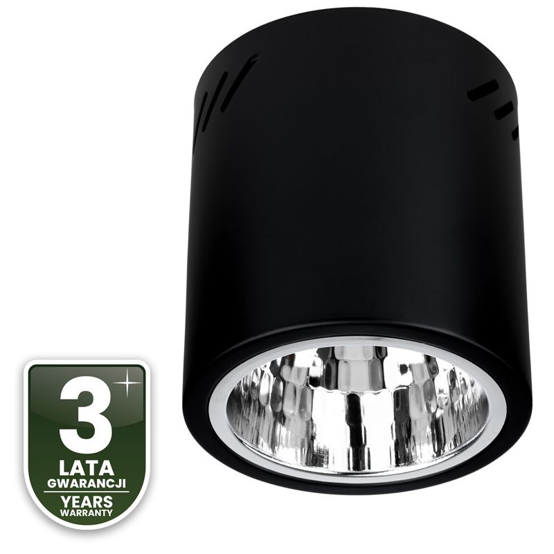 Oprawa Sufitowa Lumiled Natynkowa Stała Okrągła 13 Spot Tuba Czarna E27 1 szt.
