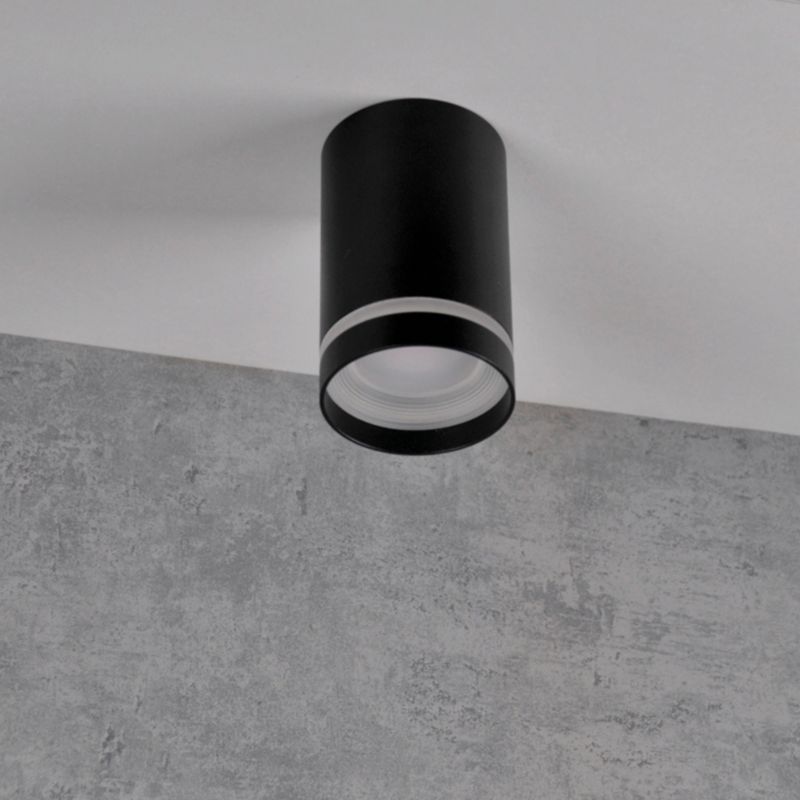 Oprawa sufitowa Polux Fabri  czarny  1 x GU10 x 10W IP20 wym: 11 x 7 cm - 1 szt.