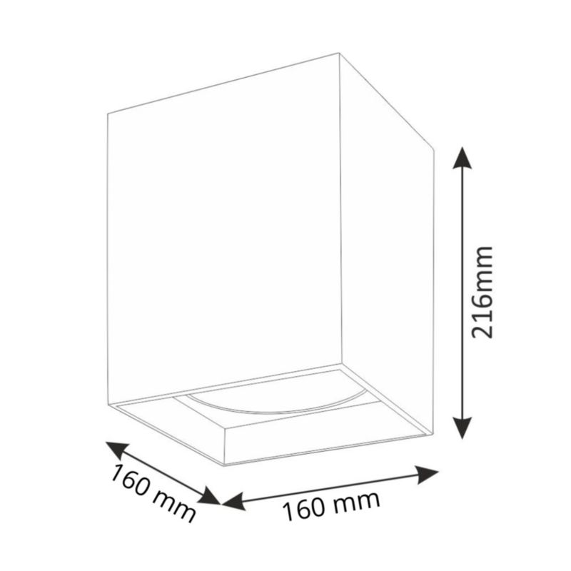 Oprawa sufitowa Polux Jupiter  czarny  1 x E27 x 20W IP20 wym: 21,6 x 16 cm - 1 szt.