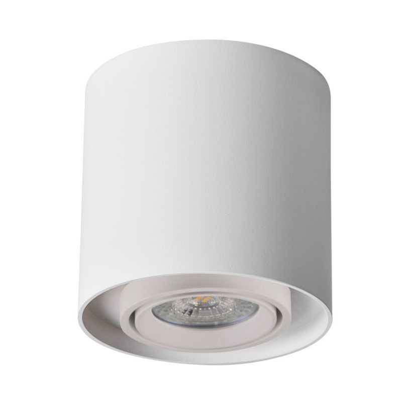 Oprawa sufitowa Polux Xeno biało-złoty  1 x GU10 x 10W IP20 wym: 9,8 x 10 x 10 cm - 1 szt.