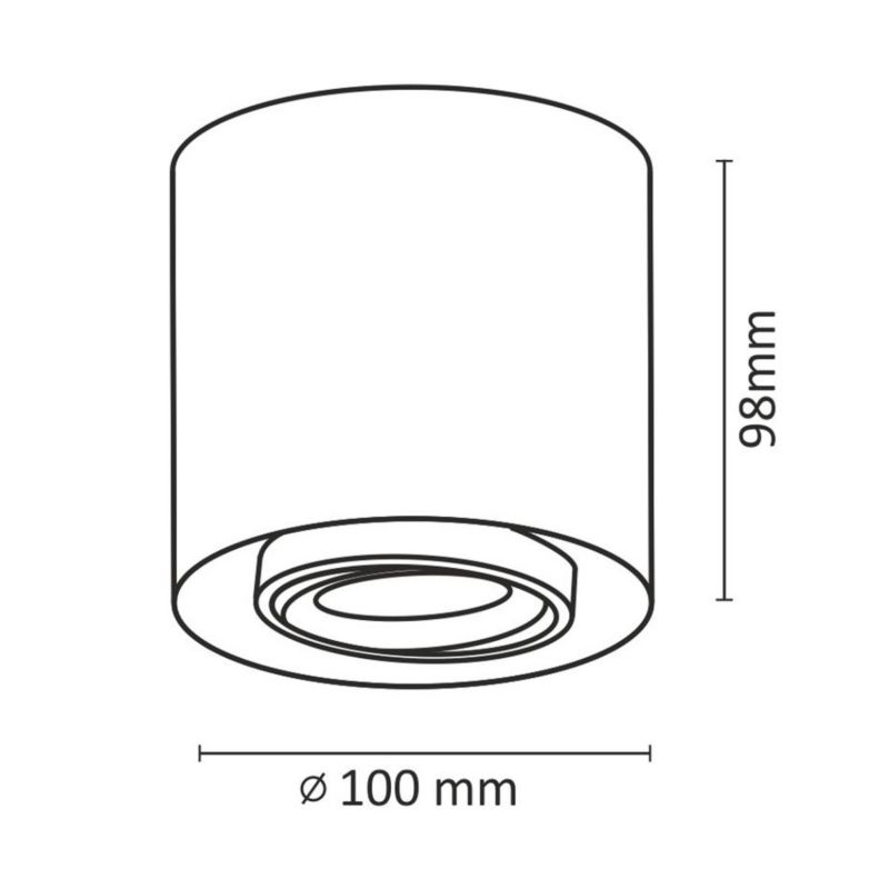 Oprawa sufitowa Polux Xeno biało-złoty  1 x GU10 x 10W IP20 wym: 9,8 x 10 x 10 cm - 1 szt.