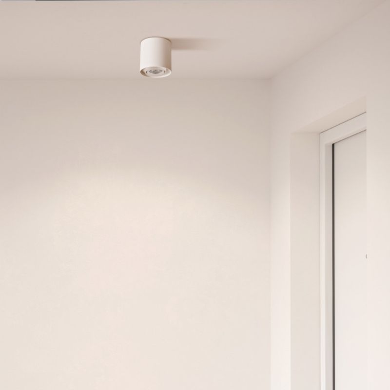 Oprawa sufitowa Polux Xeno biało-złoty  1 x GU10 x 10W IP20 wym: 9,8 x 10 x 10 cm - 1 szt.