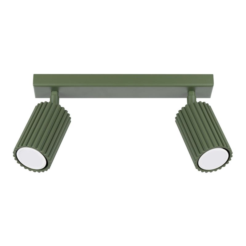 Oprawa sufitowa Sollux Lighting Karbon zielony oliwkowy  2 x GU10 x  IP20 wym: 16,5 x 30 x 6,5 cm - 1 szt.
