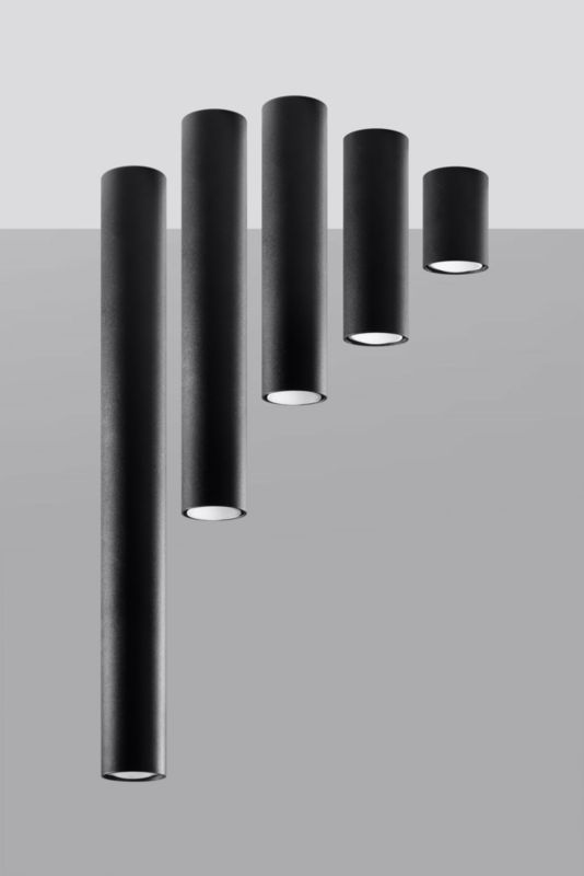 Oprawa sufitowa Sollux Lighting Lagos  czarny  1 x GU10 x 40W IP20 wym: 6 x 6 cm - 1 szt.