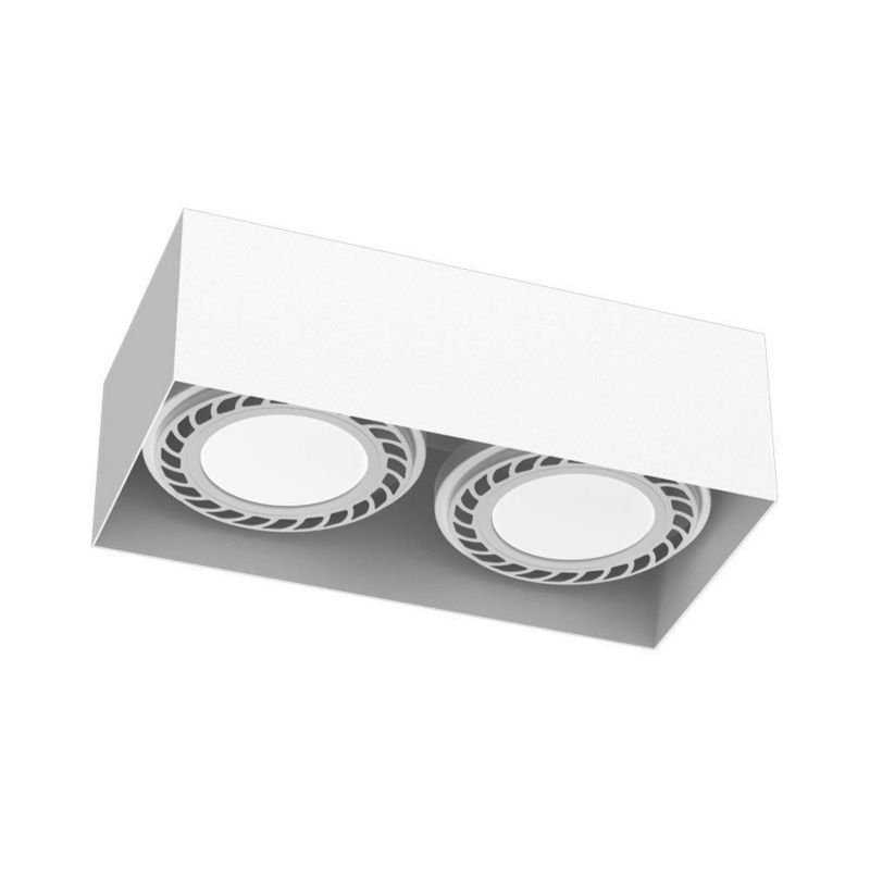 Oprawa sufitowa spot Brosline Cage biały  2 x GU10 x 18W IP20 wym: 8,5 x 24,2 x 12,2 cm - 1 szt.