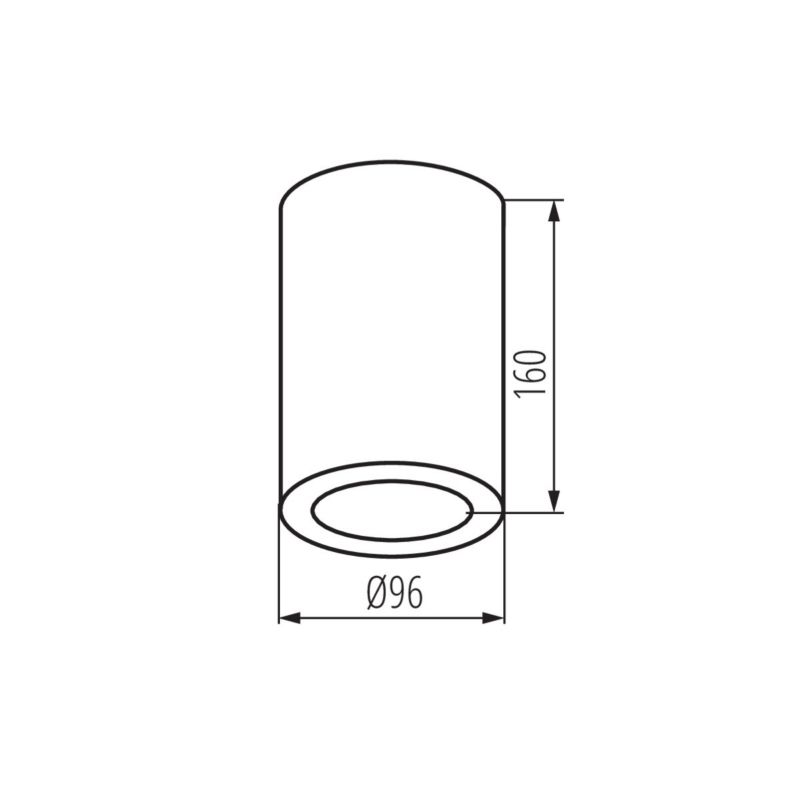 Oprawa sufitowa spot Kanlux Aqilo biały hermetyczny 1 x E27 x 20W IP65 wym: 16 x 9,6 x 9,6 cm - 1 szt.