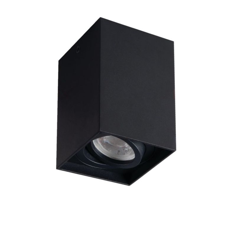 Oprawa sufitowa spot Kanlux Gord czarny  1 x GU10 x 10W IP20 wym: 8 x 8 cm - 1 szt.