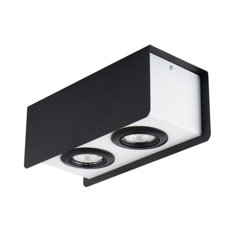 Oprawa sufitowa spot Kanlux Torim  czarno-biały  2 x GU10 x 35W IP20 wym: 27 x 12 cm - 1 szt.