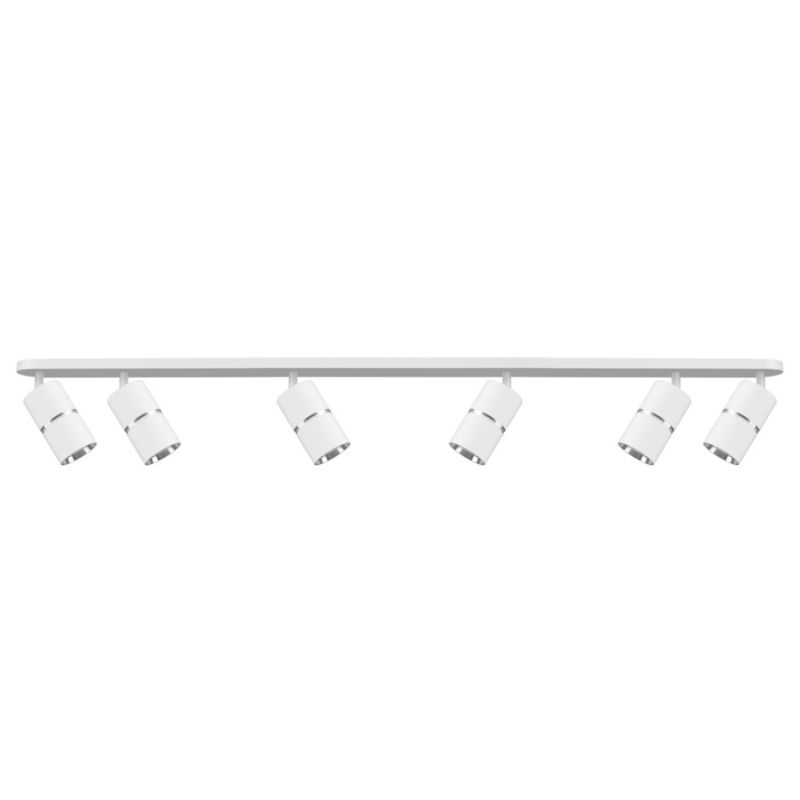 Oprawa sufitowa spot Polux Bamboo  biało-srebrny  6 x GU10 x 10W IP20 wym: 16,3 x 5,5 cm - 1 szt.