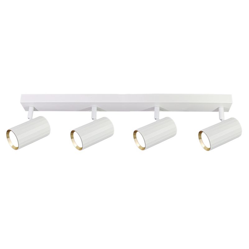 Oprawa sufitowa spot Polux Nicea  biało-złoty  4 x GU10 x 10W IP20 wym: 10 x 59,5 x 5,5 cm - 1 szt.