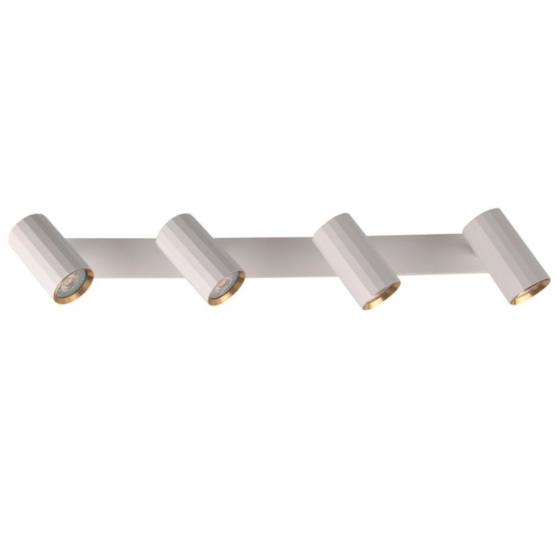 Oprawa sufitowa spot Polux Nicea  biało-złoty  4 x GU10 x 10W IP20 wym: 10 x 59,5 x 5,5 cm - 1 szt.