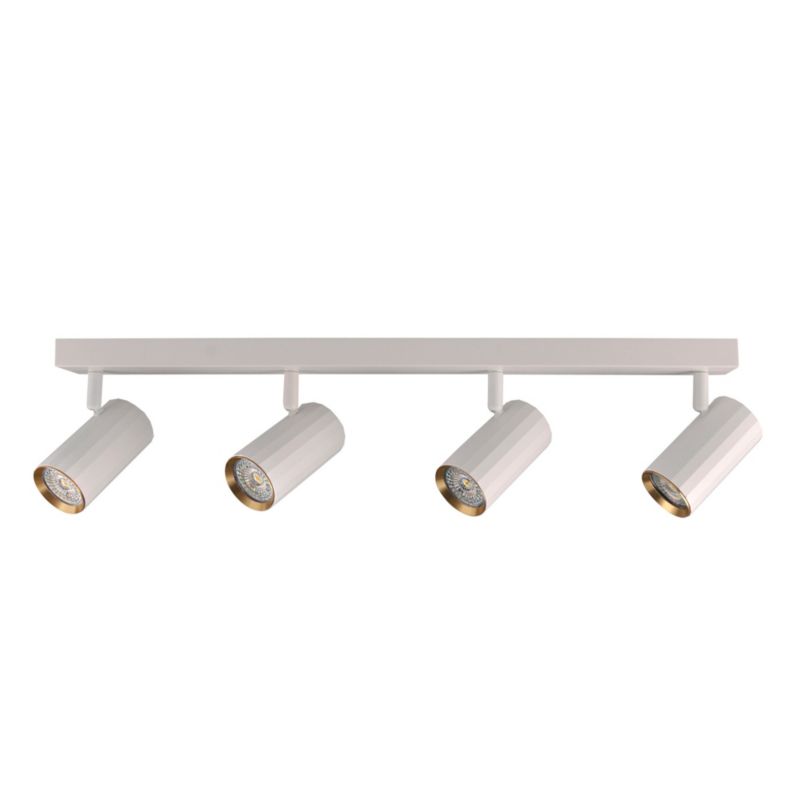 Oprawa sufitowa spot Polux Nicea  biało-złoty  4 x GU10 x 10W IP20 wym: 10 x 59,5 x 5,5 cm - 1 szt.
