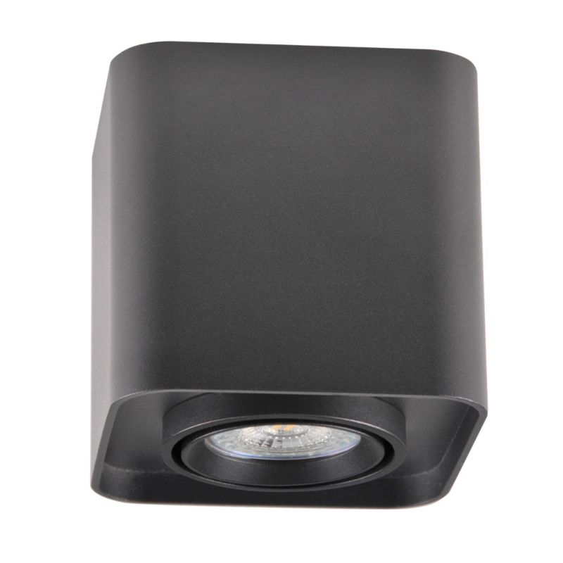 Oprawa sufitowa spot Polux Xeno czarno-złoty  1 x GU10 x 10W IP20 wym: 9,8 x 10 x 10 cm - 1 szt.