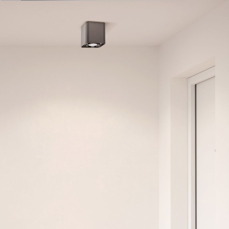 Oprawa sufitowa spot Polux Xeno czarno-złoty  1 x GU10 x 10W IP20 wym: 9,8 x 10 x 10 cm - 1 szt.