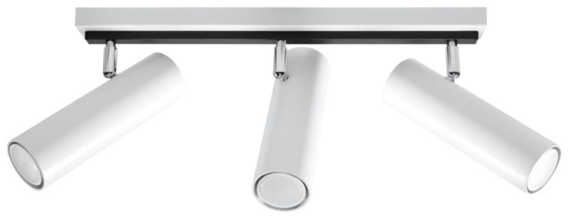 Oprawa sufitowa spot Sollux Lighting Direzione  biały chromowany  3 x GU10 x 40W IP20 wym: 45 x 45 cm - 1 szt.