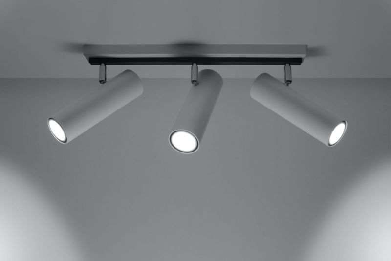 Oprawa sufitowa spot Sollux Lighting Direzione  biały chromowany  3 x GU10 x 40W IP20 wym: 45 x 45 cm - 1 szt.