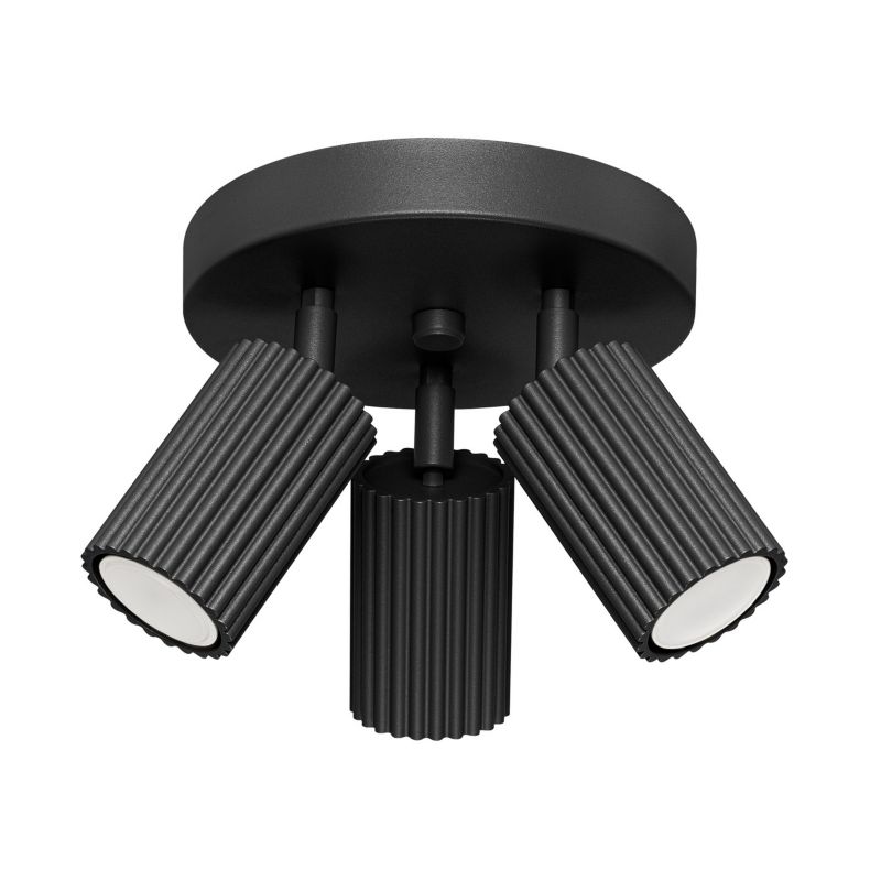 Oprawa sufitowa spot Sollux Lighting Karbon czarny  3 x GU10 x  IP20 wym: 18 x 19,5 x 19,5 cm - 1 szt.