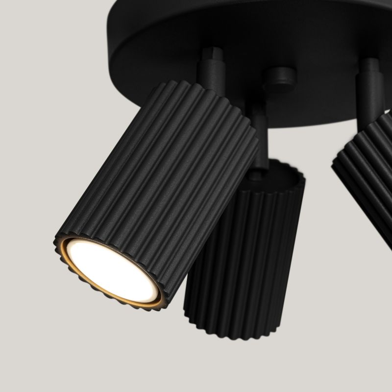Oprawa sufitowa spot Sollux Lighting Karbon czarny  3 x GU10 x  IP20 wym: 18 x 19,5 x 19,5 cm - 1 szt.