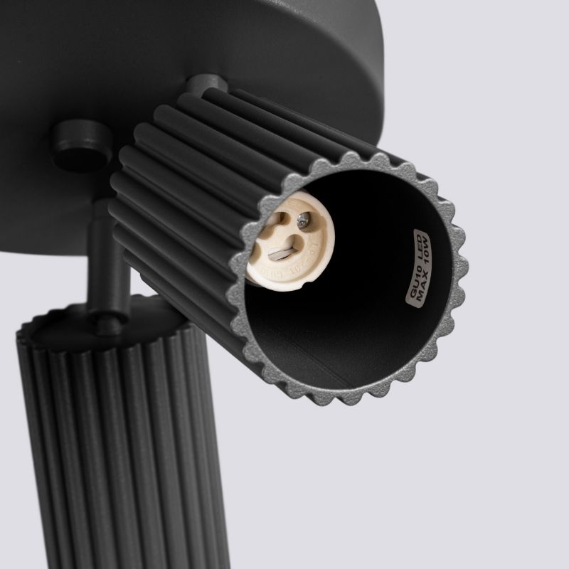 Oprawa sufitowa spot Sollux Lighting Karbon czarny  3 x GU10 x  IP20 wym: 18 x 19,5 x 19,5 cm - 1 szt.