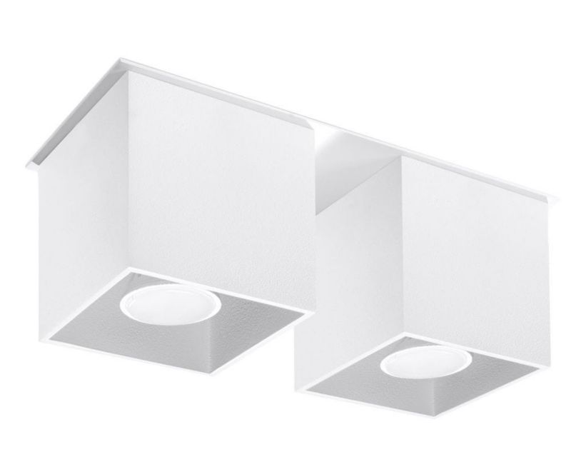 Oprawa sufitowa spot Sollux Lighting Quad  biały  2 x GU10 x 40W IP20 wym: 26 x 10 cm - 1 szt.