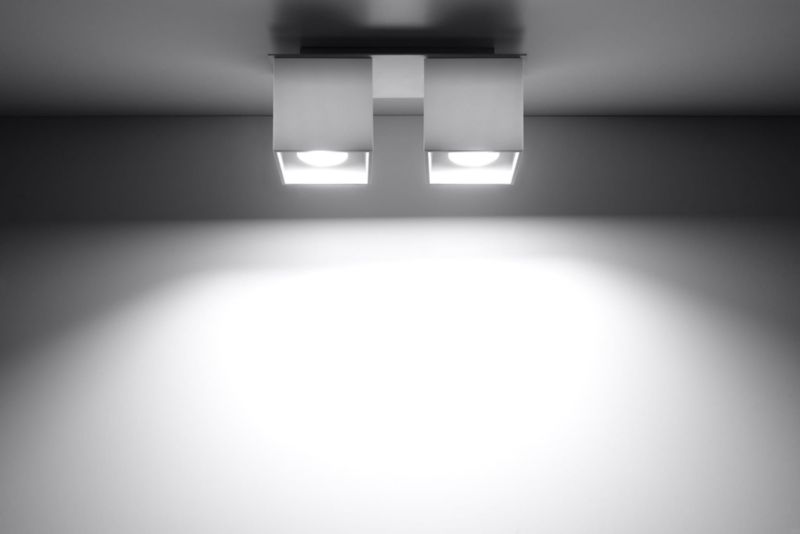 Oprawa sufitowa spot Sollux Lighting Quad  biały  2 x GU10 x 40W IP20 wym: 26 x 10 cm - 1 szt.