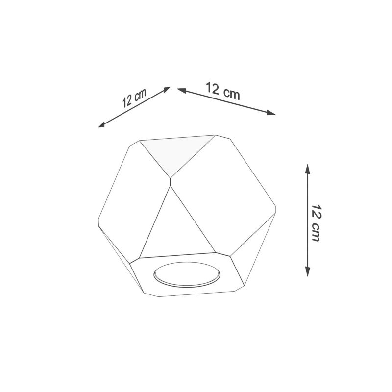 Oprawa sufitowa spot Sollux Lighting Woody  jasne drewno  1 x GU10 x 40W IP20 wym: 12 x 12 cm - 1 szt.