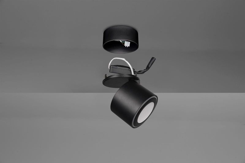 Oprawa sufitowa Trio Taurus  czarny LED 5W 3000K 450 lm  IP20 wym: 8,7 x 8,7 cm metal - 1 szt.