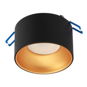 Oprawa sufitowa wpuszczana Edo Zama Black Gold S IP20, okrągła czarna, środek złoty 1 szt.