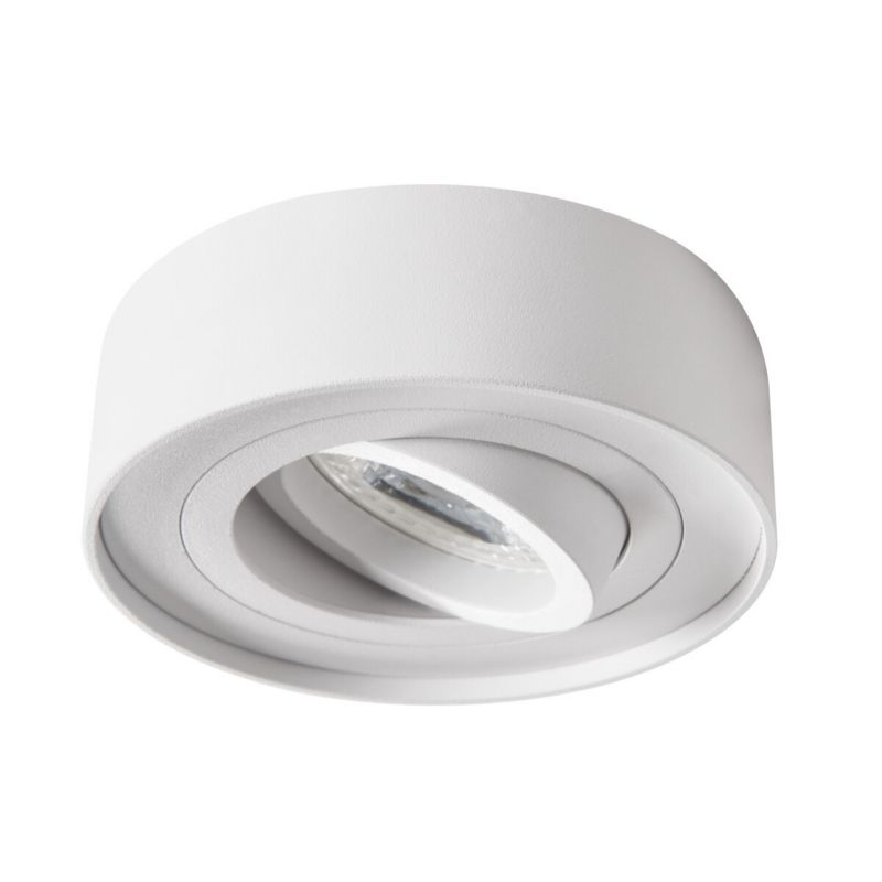 Oprawa sufitowa wpuszczana Kanlux Mini Bord  biała ruchoma 1 x GX5.3 / GU10 x 35W IP20 wym: 10 x 10 cm okrągła - 1 szt.