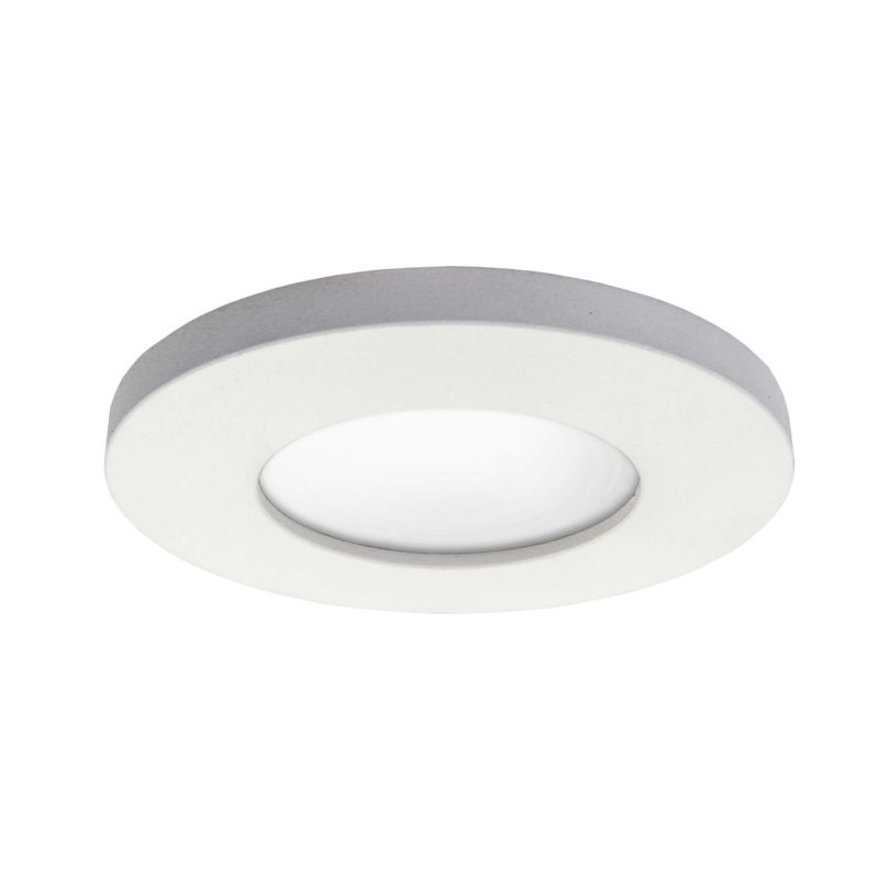 Oprawa sufitowa wpuszczana Light Prestige Lagos łazienkowa biała  1 x GU10 x 50W IP65 wym: 2,2 x 7,6 x 7,6 cm okrągła - 1 szt.