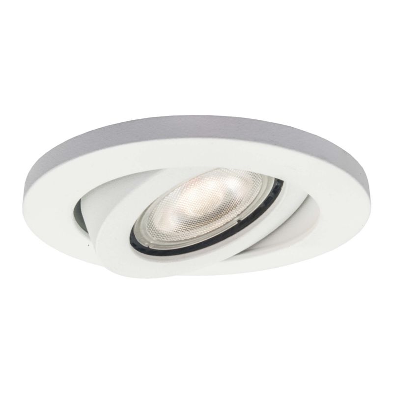 Oprawa sufitowa wpuszczana Light Prestige Lagos  biała ruchoma 1 x GU10 x 50W IP20 wym: 1,8 x 8,6 x 8,6 cm okrągła - 1 szt.