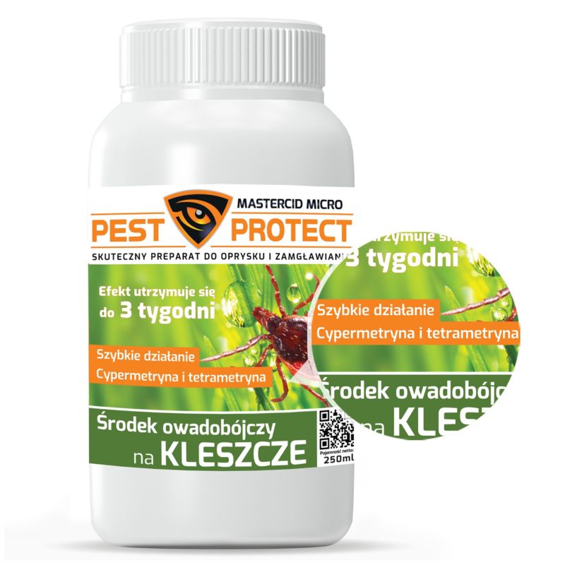 Oprysk na Kleszcze PEST PROTECT 250ml Środek Preparat do Ogrodu, na Działkę, 1szt.