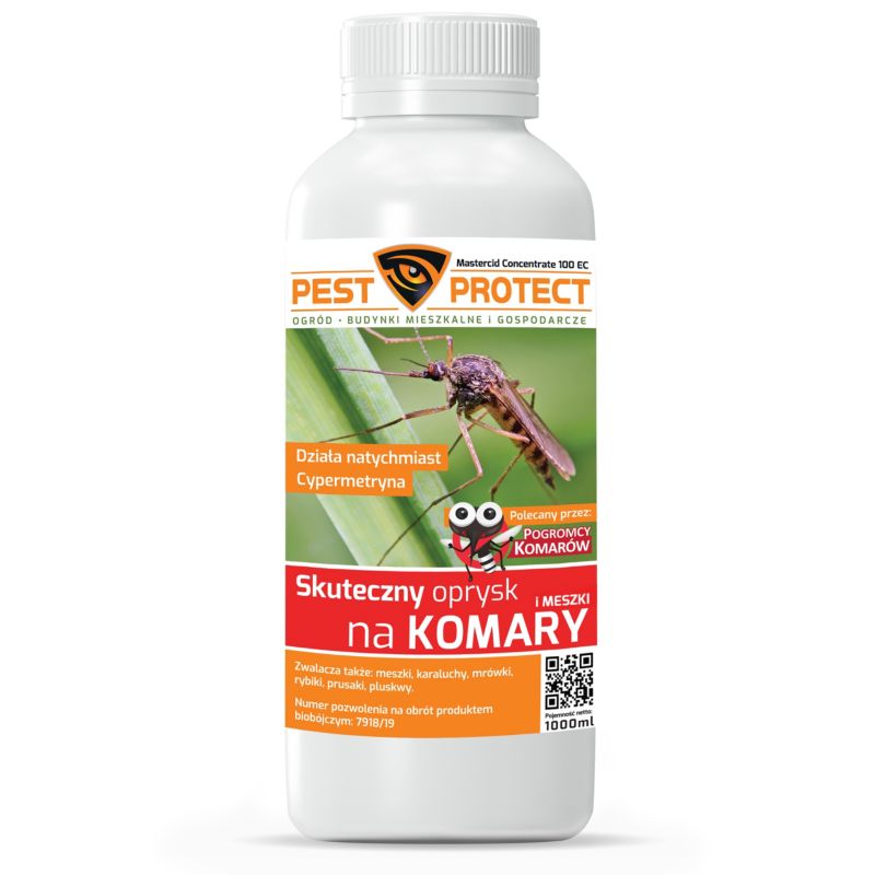 Oprysk na Komary Kleszcze Meszki PEST PROTECT 1L Środek do Ogrodu na Działkę Koncentrat, 1szt.